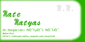 mate matyas business card